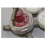 Lot of (2) Compressed Gas Regulator Gauge Set