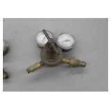 Lot of (2) Compressed Gas Regulator Gauge Set