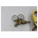 Lot of (2) Compressed Gas Regulator Gauge Set  with Smith Acetylene Gas 30-150-510 400psi, 4000psi