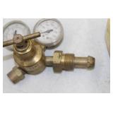 Lot of (2) Compressed Gas Regulator Gauge Set  with Smith Acetylene Gas 30-150-510 400psi, 4000psi