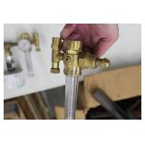 Lot of (3) Compressed Gas Regulator Gauge Set  with Victor HRF1425-580 Inert Gas 4000psi (x2), Uniweld Acetylene Gas B4B5