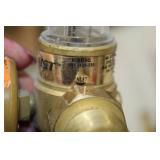 Lot of (3) Compressed Gas Regulator Gauge Set  with Victor HRF1425-580 Inert Gas 4000psi (x2), Uniweld Acetylene Gas B4B5