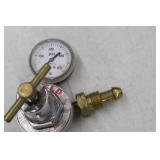 Lot of (3) Compressed Gas Regulator Gauge Set  with Victor HRF1425-580 Inert Gas 4000psi (x2), Uniweld Acetylene Gas B4B5