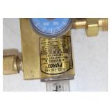 Lot of (3) Compressed Gas Regulator Gauge Set  with Victor HRF1425-580 Inert Gas 4000psi (x2), Purox Argon/Helium Gas F-33-FM-580 3000psi