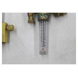 Lot of (3) Compressed Gas Regulator Gauge Set  with Victor HRF1425-580 Inert Gas 4000psi (x2), Purox Argon/Helium Gas F-33-FM-580 3000psi