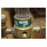 Lot of (3) Compressed Gas Regulator Gauge Set  with Victor HRF1425-580 Inert Gas 4000psi (x2), Purox Argon/Helium Gas F-33-FM-580 3000psi