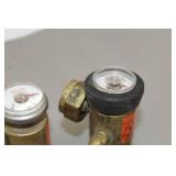 Lot of (4) Gas Torch Accessories  with Torch Regulator Gauges (x3), Shut-Off Valve (x1)