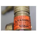 Lot of (4) Gas Torch Accessories  with Torch Regulator Gauges (x3), Shut-Off Valve (x1)