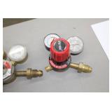 Lot of (3) Compressed Gas Regulator Gauge Set  with Victor Acetylene Gas G250-15-510 350psi, Smith Acetylene Gas H1721C-510 400psi, 4000psi