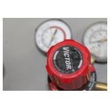 Lot of (3) Compressed Gas Regulator Gauge Set  with Victor Acetylene Gas G250-15-510 350psi, Smith Acetylene Gas H1721C-510 400psi, 4000psi