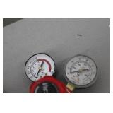 Lot of (3) Compressed Gas Regulator Gauge Set  with Victor Acetylene Gas G250-15-510 350psi, Smith Acetylene Gas H1721C-510 400psi, 4000psi