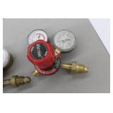Lot of (3) Compressed Gas Regulator Gauge Set  with Victor Acetylene Gas G250-15-510 350psi, Smith Acetylene Gas H1721C-510 400psi, 4000psi