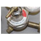 Lot of (3) Compressed Gas Regulator Gauge Set  with Victor Acetylene Gas G250-15-510 350psi, Smith Acetylene Gas H1721C-510 400psi, 4000psi