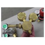 Lot of (3) Compressed Gas Regulator Gauge Set  with Victor Acetylene Gas G250-15-510 350psi, Smith Acetylene Gas H1721C-510 400psi, 4000psi