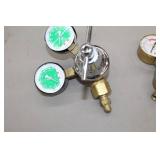 Lot of (3) Compressed Gas Regulator Gauge Set  with Victor Acetylene Gas G250-15-510 350psi, Smith Acetylene Gas H1721C-510 400psi, 4000psi
