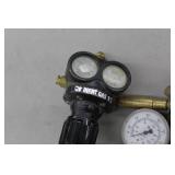 Lot of (3) Compressed Gas Regulator Gauge Set  with Inert Gas 3000psi, ProStar, Victor Edge Series Professional Oxygen Gas 3000psi