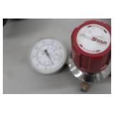 Lot of (3) Compressed Gas Regulator Gauge Set  with Inert Gas 3000psi, ProStar, Victor Edge Series Professional Oxygen Gas 3000psi