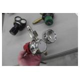 Lot of (3) Compressed Gas Regulator Gauge Set  with Inert Gas 3000psi, ProStar, Victor Edge Series Professional Oxygen Gas 3000psi