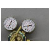 Lot of (3) Compressed Gas Regulator Gauge Set  with Weldmark 4000psi, Flametech 400psi, Victor 4000psi