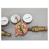 Lot of (3) Compressed Gas Regulator Gauge Set  with Weldmark 4000psi, Flametech 400psi, Victor 4000psi
