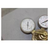 Lot of (3) Compressed Gas Regulator Gauge Set  with Weldmark 4000psi, Flametech 400psi, Victor 4000psi