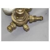 Lot of (3) Compressed Gas Regulator Gauge Set  with Weldmark 4000psi, Flametech 400psi, Victor 4000psi