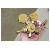 Lot of (3) Compressed Gas Regulator Gauge Set  with Weldmark 4000psi, Flametech 400psi, Victor 4000psi