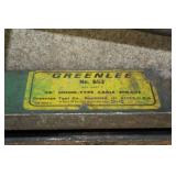 Lot of (2) Industrial Pulley 5"Wx 10-1/2"D  with Greenlee No. 653 24" Hook-Type Cable Sheave (x2), Pin (x1)