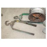 Lot of (2) Industrial Pulley 5"Wx 10-1/2"D  with Sheave (x2)