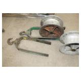 Lot of (2) Industrial Pulley 5"Wx 10-1/2"D  with Sheave (x2)