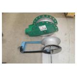 Lot of (2) Industrial Pulley 5"Wx 10-1/2"D  with Sheave (x2)