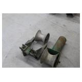 Lot of (2) Industrial Pulley 5"Wx6"D  with Sheave (x2)