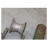 Lot of (2) Industrial Pulley 5"Wx6"D  with Sheave (x2)