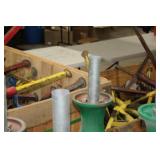 Lot of (16) Industrial Equipment  with Greenlee Haines Roller 31931 6"Dx7"W (x12),  Poles 1-3/4"Dx20"L (x4)