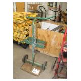 Welding Dolly 2-wheel 1-Shelf Green 21"Wx14"Dx42-1/2"H  with Tank Chain