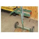 Welding Dolly 2-wheel 1-Shelf Green 21"Wx14"Dx42-1/2"H  with Tank Chain