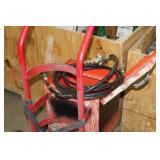 Welding Dolly 2-wheel Red 20-1/2"Wx20"Dx42"H  with Tank Straps, Welding Hose