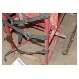 Welding Dolly 2-wheel Red 20-1/2"Wx20"Dx42"H  with Tank Straps, Welding Hose