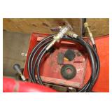 Welding Dolly 2-wheel Red 20-1/2"Wx20"Dx42"H  with Tank Straps, Welding Hose