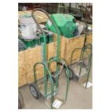 Welding Dolly 2-wheel Green 15-1/2"Wx20"Dx49-1/2"H  with Tank Chain