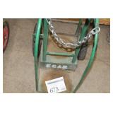Welding Dolly 2-wheel Green 15-1/2"Wx20"Dx49-1/2"H  with Tank Chain