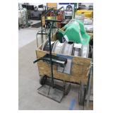 Welding Dolly 2-wheel 1-Shelf Green 21"Wx13"Dx47"H  with Tank Chain