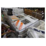 Lot of (12) Construction Reflector Sign (on pallet)