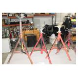 Lot of (4) Pipe Stand V-head 24" Base