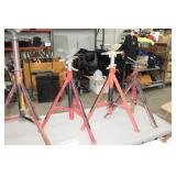 Lot of (4) Pipe Stand V-head 24" Base