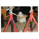 Lot of (4) Pipe Stand V-head 24" Base