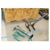 Lot of (2) Greenlee Industrial Pulley Sheave  with Greenlee Flexible Pipe Adapter 685, Mount (x1)