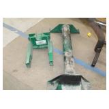 Lot of (2) Greenlee Industrial Pulley Sheave  with Greenlee Flexible Pipe Adapter 685, Mount (x1)