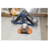 Lot of (4) Industrial Pulley 2"Wx6"D  with Sheave (x4)