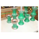 Lot of (16) Industrial Equipment  with Greenlee Haines Roller 31931 6"Dx7"W (x12),  Poles 1-3/4"Dx20"L (x4)